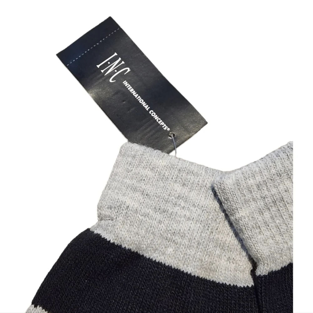 INC Women's Pair + 1 Gray and Black Gloves Set Gift Set NWT